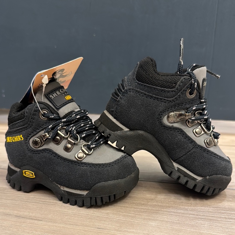 🩶 Brand New Skechers Navy Gray Baby/Toddler Hiking Metros